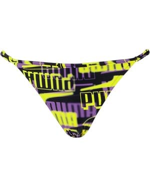 PUMA Repeat Logo Side Tie Bikinibroekje - Geel