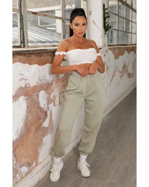 Femme Luxe Cuffed Joggers Lizzie - Green