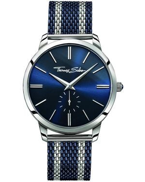 Thomas Sabo Wa0268-281-209-42Mm Rebel Spirit Two Tone Mesh Bracelet Watch - Blue