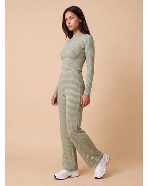 Urban Bliss Ribbed Stripe Top - Natural