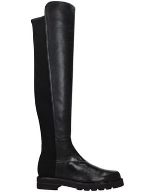 Stuart Weitzman Otk Leather Boots - Black