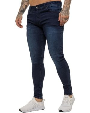 Enzo Skinny Super Stretch Denim Jeans - Blue