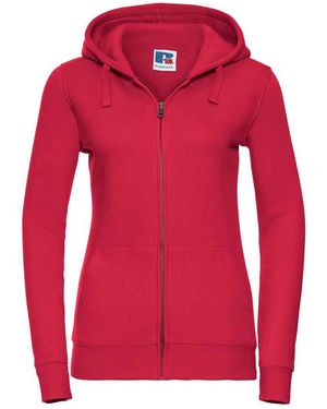 Russell Ladies Authentic Full Zip Hoodie (Classic) - Red