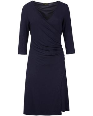 Conquista Faux Wrap Dress - Blue