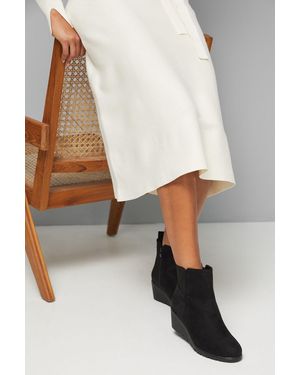 Good for the Sole Mary Comfort Medium Wedge Casual Ankle Boots - White