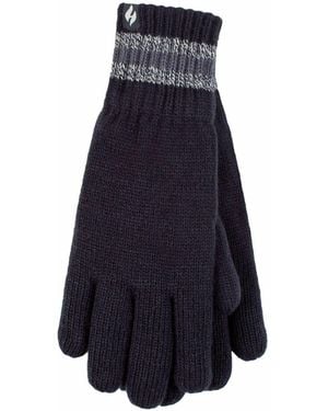 Heat Holders Winter Warm Soft Fleece Lined Thermal Gloves - Blue