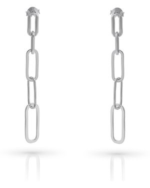 Orphelia 'Eve' 925 Sterling Drop Earrings - White