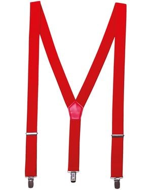 PREMIER Clip-On Trouser Braces - Red