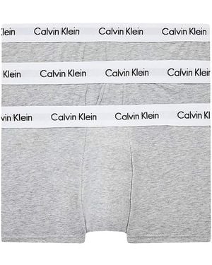 Calvin Klein Pack-3 Boxers Breathable Fabric And Anatomical Front U2664G - Grey