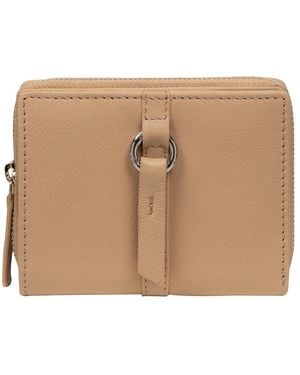 NiNa Amora 'Luciana' Latte Leather Purse - Natural