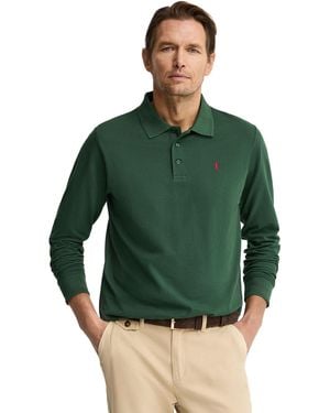POLO CLUB Shirt Long Sleeve Regular Fit Polo-Shirt-L-S3 - Green