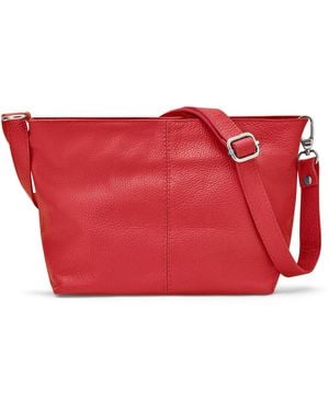 Woodland Leathers Italian Leather Handbag Shoulder Bag - Red