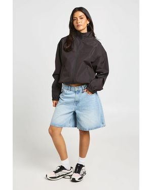 Boohoo High Neck Zip Through Lightweight Jacket - Blue