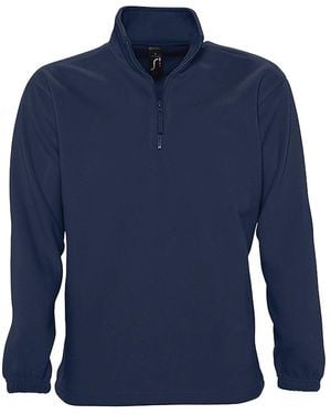 Sol's Ness Zip Neck Anti-Pill Fleece Top - Blue