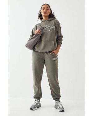 DSGN Studio Applique Oversized Cuffed Jogger - Green