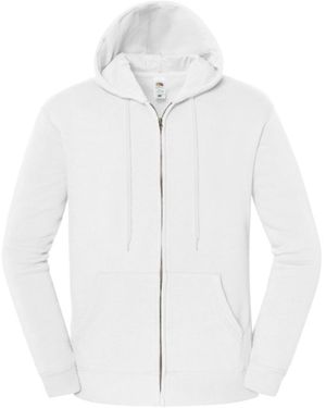 Fruit Of The Loom Iconic Premium Hooded Sweat Jacket - White