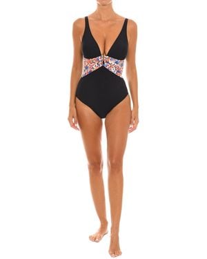 Teleno V-Neck Swimsuit Eb0321B - Blue