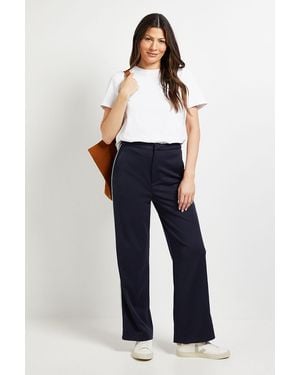 Wallis Ponte Side Stripe Trouser - Blue