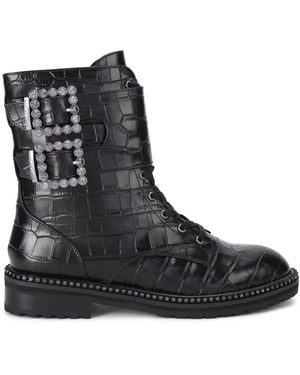 Kurt Geiger Brixton Buckle Ankle Boots - Black