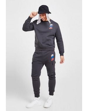 nike foundation dark grey tracksuit