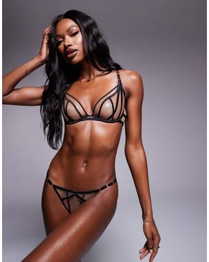 Ann Summers Sheer Desire Non Padded Plunge Bra - Black