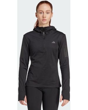 adidas Originals Own The Run Winterized Hooded Half-Zip - Black