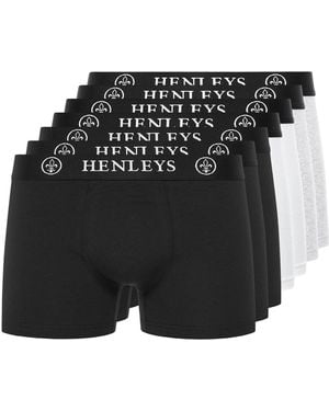 Henleys Century Boxers 7Pk - Black