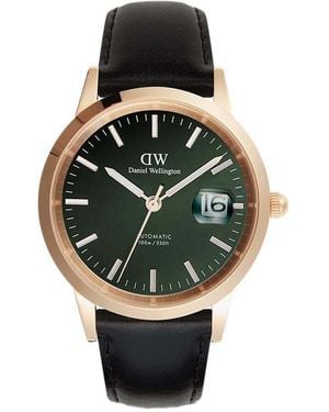 Daniel Wellington Dw00100757 Iconic Lumine Rose 40Mm Watch - Black
