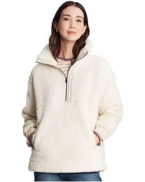 Joules Tilly Sherpa Half Zip Fleece Jacket - Natural