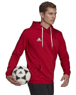 adidas Entrada 22 Hoodie Sweatshirt - Red