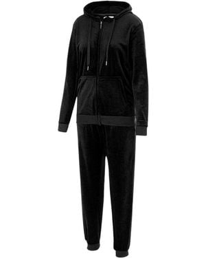 Miso Ladies Velour Tracksuit Set - Black