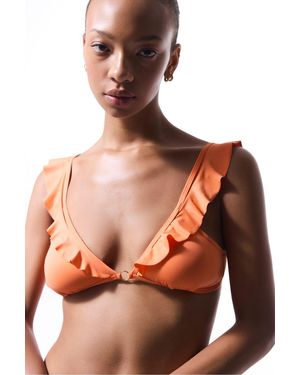 Penti Mango Deep Frill Bikini Top - Orange