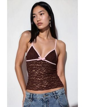 Busem Fitted Cut-Out Cami Top - Brown
