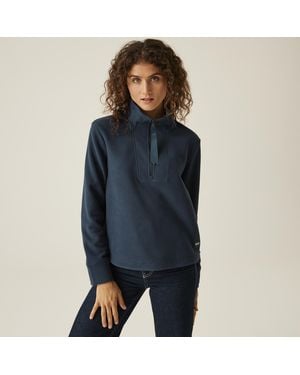 Regatta Julietta Half Zip Pullover Warm Winter Fleece Jumper - Blue
