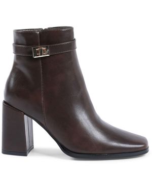 19V69 Italia by Versace Ankle Boot X730 Marrone Synthetic Leather - Brown