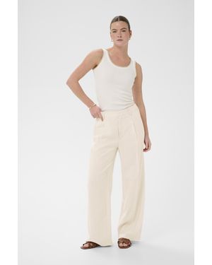 Kaffe Casual Broek Kaannetta Casual Broek Regular Fit - Wit