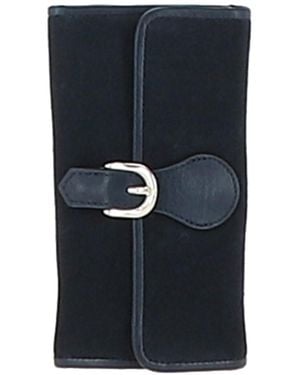 Ashwood Leather 10 Card Suede Purse - Black