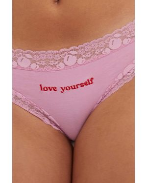 squish. Love Yourself Embroide Brief - Purple