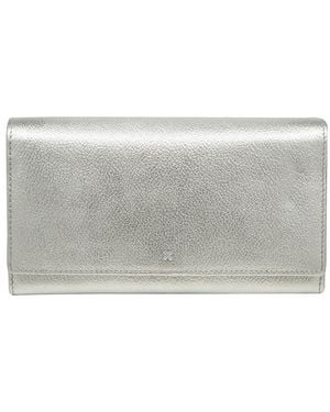 NiNa Amora 'Mirella' Metallic Leather Purse - Grey