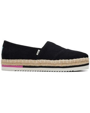 TOMS Alpargata Platform Rope Shoes - Black