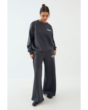 DSGN Studio Sports And Outdoors Printed Sweatshirt Tracksuit - Blue