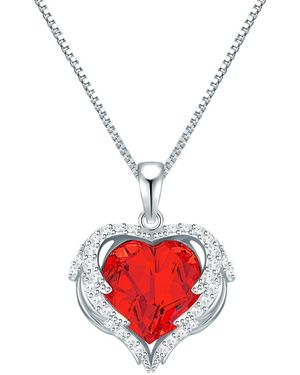 Rafaela Donata Embellished With Swarovski Crystals Necklace Sterling - Red
