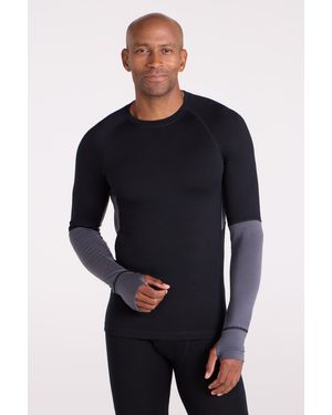 Mountain Warehouse 'Ultra' Merino Round Neck Top Thermal Quick Dry Base Layer Tee - Blue