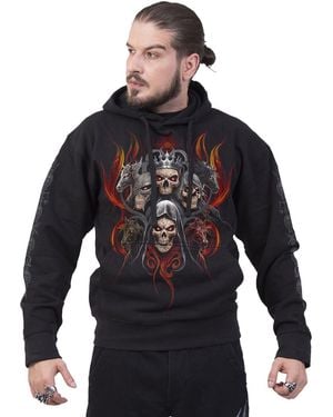 Spiral Adult Revelation Back & Sleeve Print Hoodie - Blue