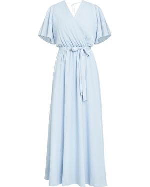 Gina Bacconi Crissy Maxi Dress With Cape Sleeve - Blue