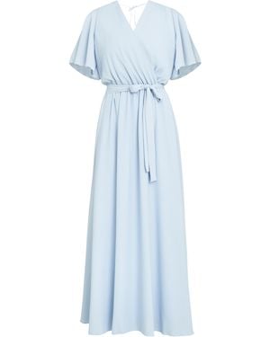 Gina Bacconi Crissy Maxi Dress With Cape Sleeve - Blue