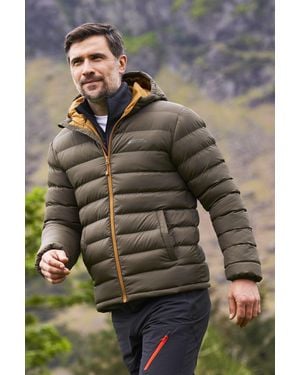 Mountain Warehouse 'Season' Padded Jacket With Side Pockets Water Resistant Warm Coat Polyamide - Multicolour