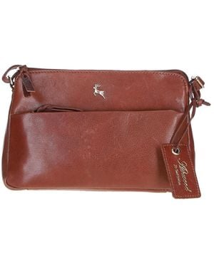 Ashwood Leather 'Rose' Elegant Crossbody Bag With Adjustable Strap - Red