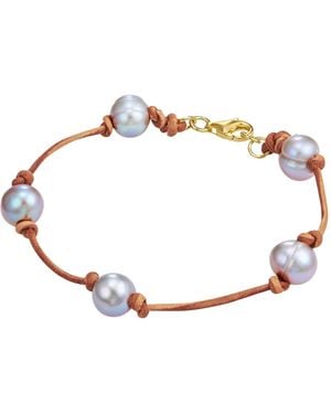 Valero Pearls Fresh Water Cultured Pearl Bracelet - Metallic