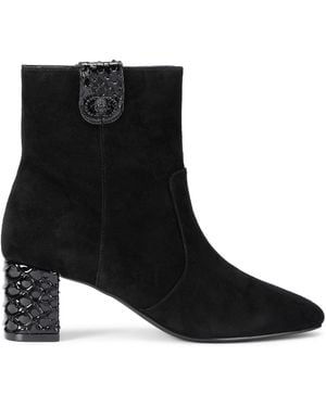Kurt Geiger Suede Chelsea Trim Ankle Boots - Black